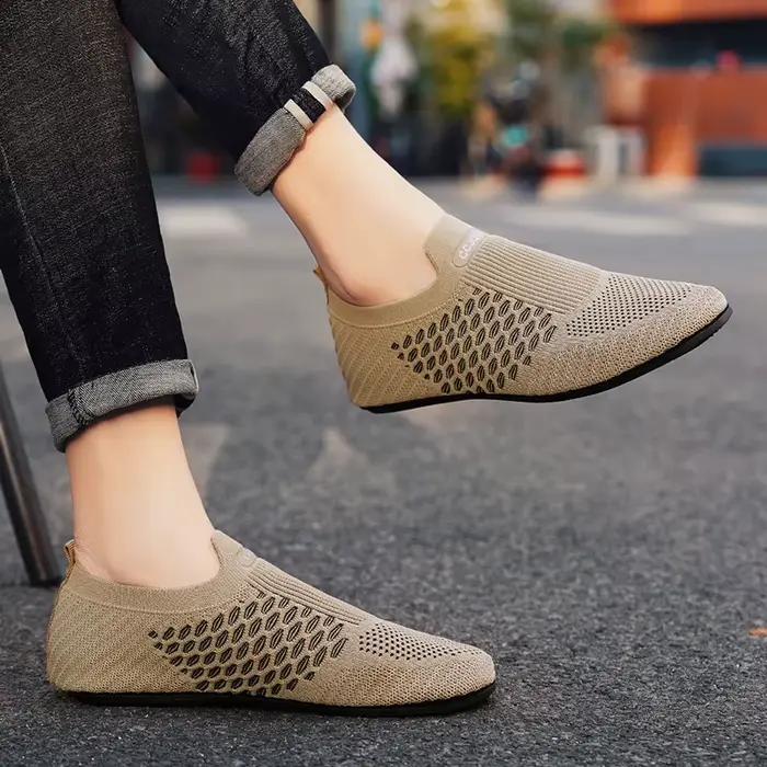 Mocassins Hommes Décontractés Fond Mince Chaussures Plates Respirantes Antidérapantes Occasions Spéciales