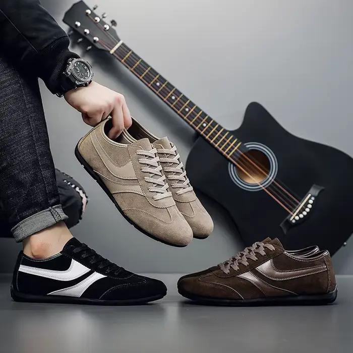 Baskets Homme 2025 – Nouveaux Mocassins Plats de Luxe Confortables à Enfiler – Chaussures Légères d'Extérieur