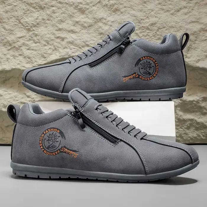 Mocassins décontractés en faux daim brodé pour hommes, semelle souple, chaussures plates respirantes, parfaites pour les trajets quotidiens et la conduite, printemps automne