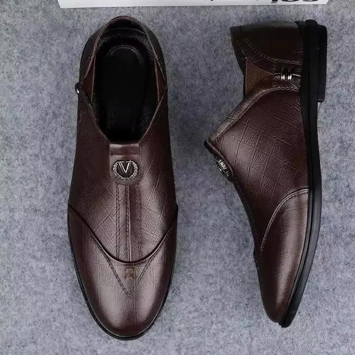 Nouvelle offre spéciale de la saison chaussures en cuir polyvalentes pour hommes chaussures d'affaires décontractées à fond souple pour la sécurité du travail papa Ca...