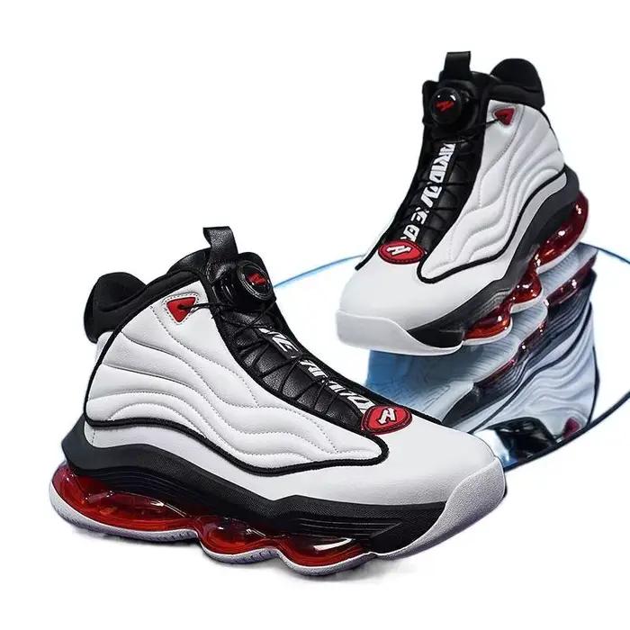 Chaussures de basketball montantes avec boucle rotative et coussin d'air