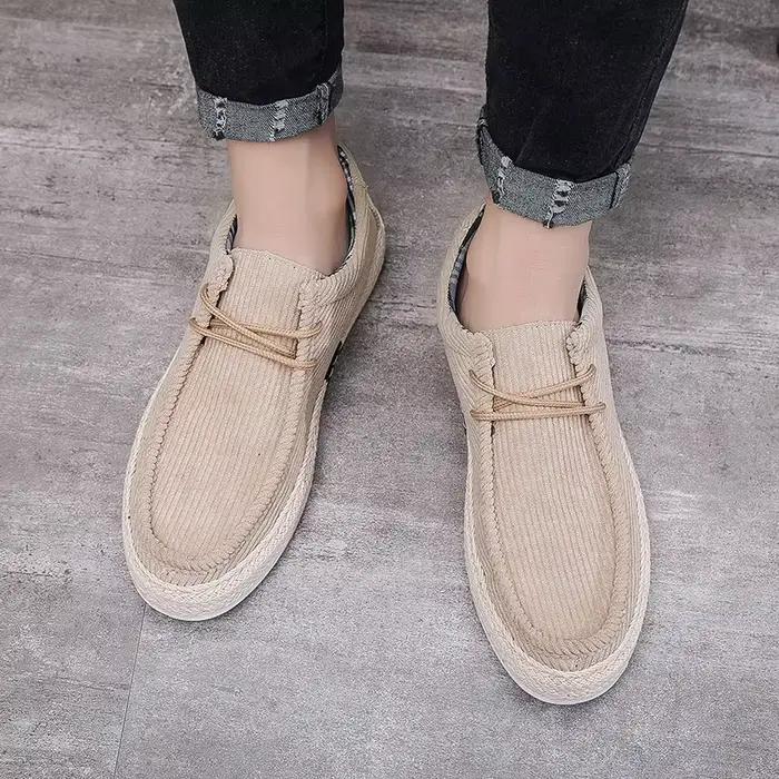 Chaussures décontractées en velours à enfiler pour hommes