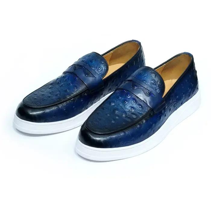 Chaussures décontractées en cuir véritable mocassins à enfiler pour homme pointure 38 à 50 couleurs bleu noir rouge ocasions décontractées printemps automne