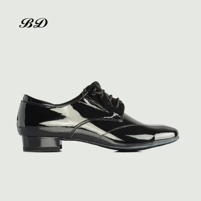 Chaussures de danse latine en cuir verni pour hommes