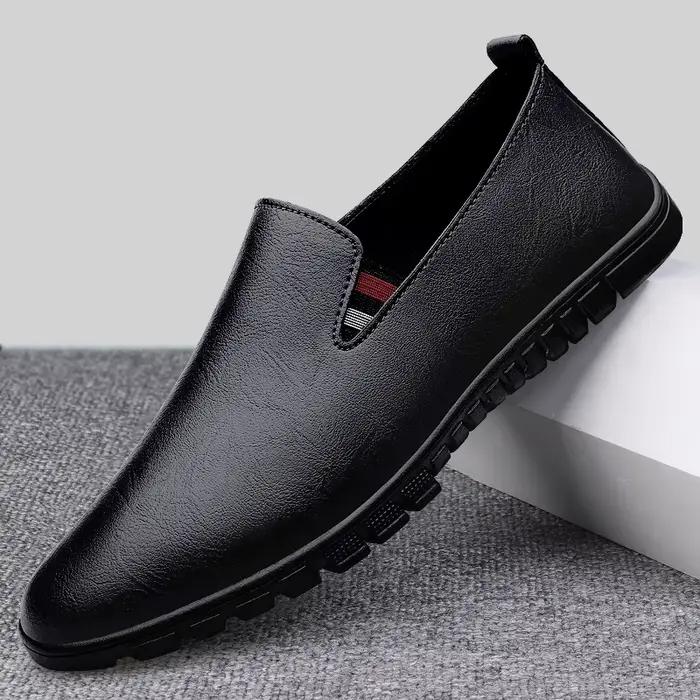 Chaussures décontractées en cuir faites à la main pour hommes, mocassins confortables à enfiler, chaussures plates de conduite pour homme, mocassins faits à la main, chaussures de marche pour homme