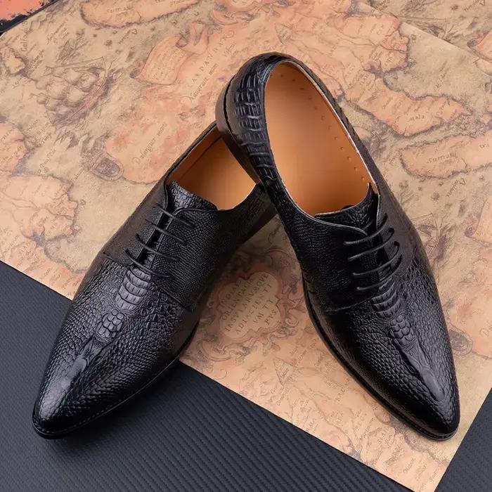 Chaussures en cuir Derby pour hommes