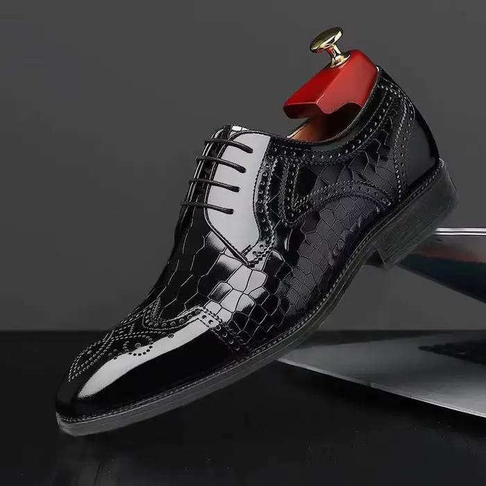 Chaussures habillées de luxe pour hommes chaussures en cuir d'affaires de haute qualité bout pointu tendance homme chaussure de mariage chaussures pour hommes durables 38-48 Zapatos
