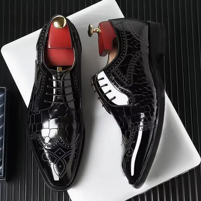 Chaussures habillées de luxe pour hommes chaussures en cuir d'affaires de haute qualité bout pointu tendance homme chaussure de mariage chaussures pour hommes durables 38-48 Zapatos