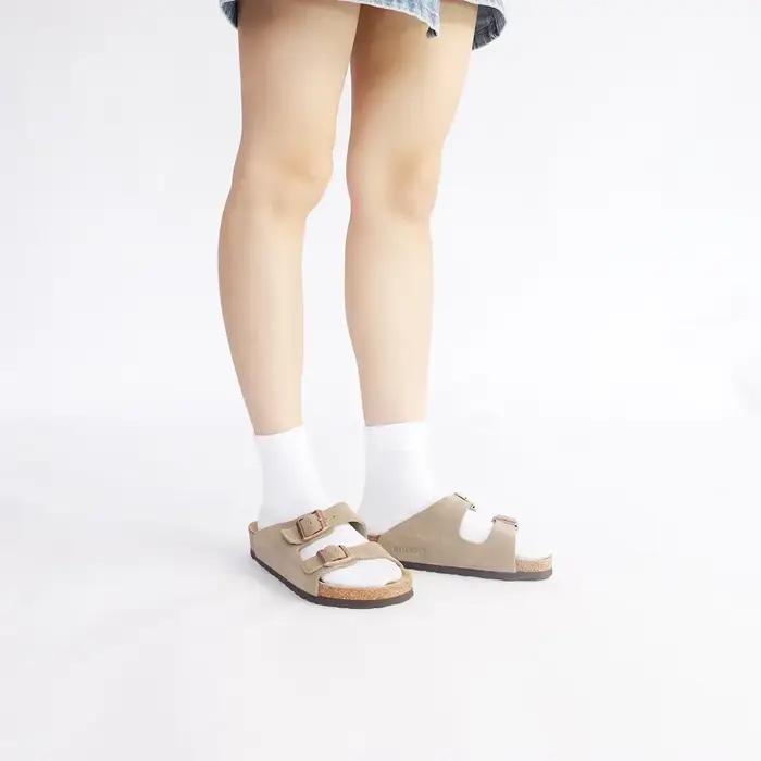 Sandales Birkent à demi-semelle en cuir véritable