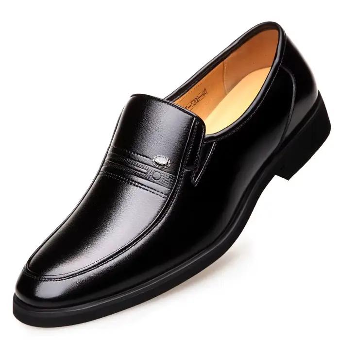 Mocassins en cuir décontractés pour hommes, cuir fendu, mocassins élégants et confortables, grandes tailles disponibles, pour bureau et carrière, printemps et automne