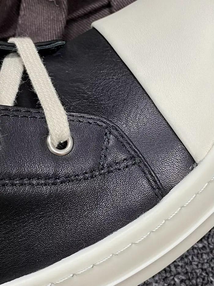 2026 Design Top Sneakers montantes classiques en cuir pleine fleur de veau noir, bout melon, unisexe