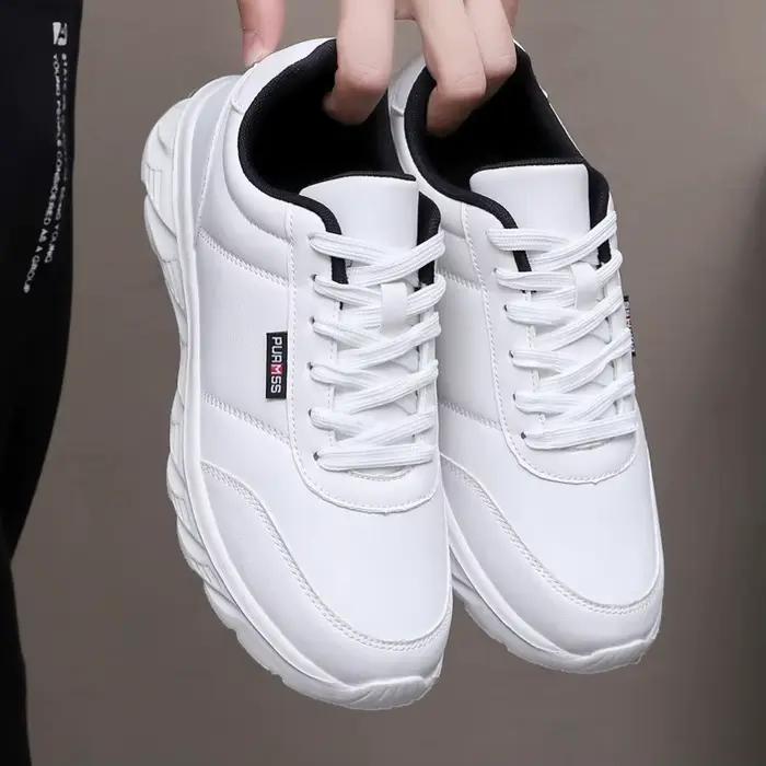 Nouveaux hommes baskets mode cuir