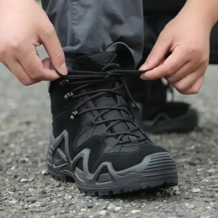 Bottes militaires Wolf Enemy pour hommes, chaussures de randonnée robustes et élégantes pour chasse, moto et plein air, bottes tactiques résistantes à l'eau et antidérapantes