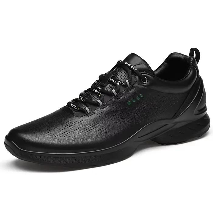 Chaussures décontractées confortables athlétisme Sport hommes chaussures en cuir véritable chaussures pour hommes noir baskets mode léger luxe homme