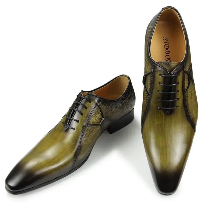 Chaussures en cuir Oxfords pour hommes