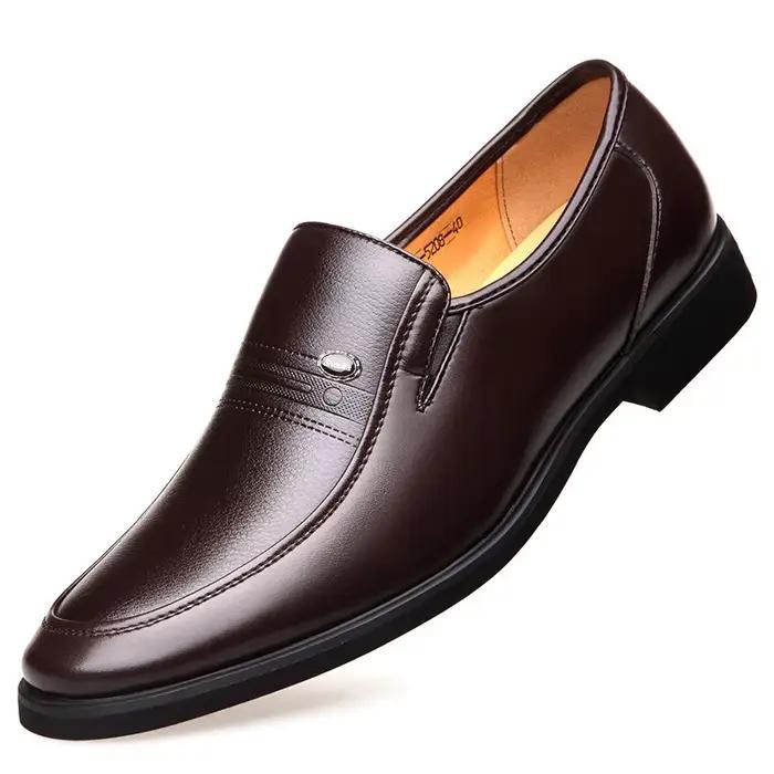 Mocassins en cuir décontractés pour hommes, cuir fendu, mocassins élégants et confortables, grandes tailles disponibles, pour bureau et carrière, printemps et automne