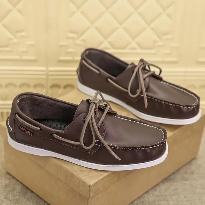 Chaussures de bateau mocassins homme confortables caoutchouc liège pointure large choix couleur occassions spéciales conduite printemps automne