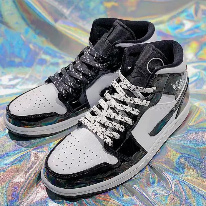 Lacets colorés dorés peints à la main pour chaussures de sport baskets homme et femmes ocassions spéciales