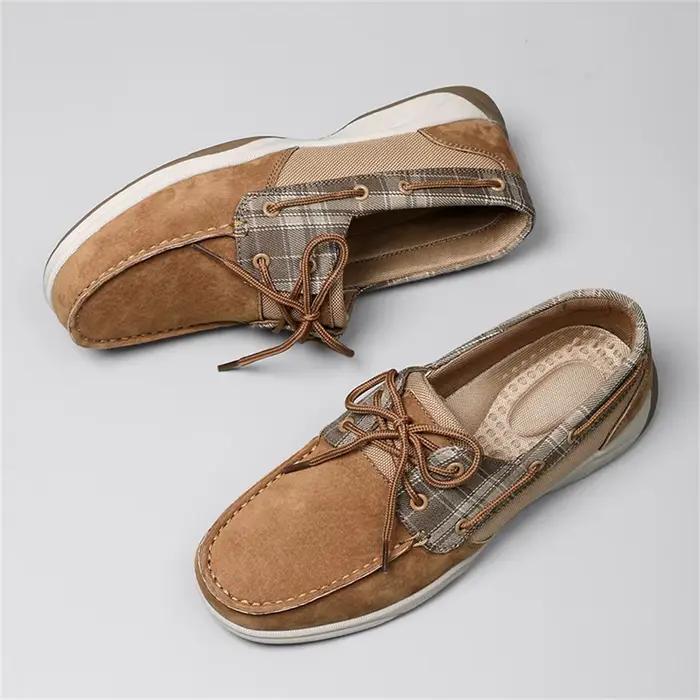 Mocassins bateau WQT en PU de qualité supérieure pour hommes grandes tailles décontractés occassions estivales et formelles