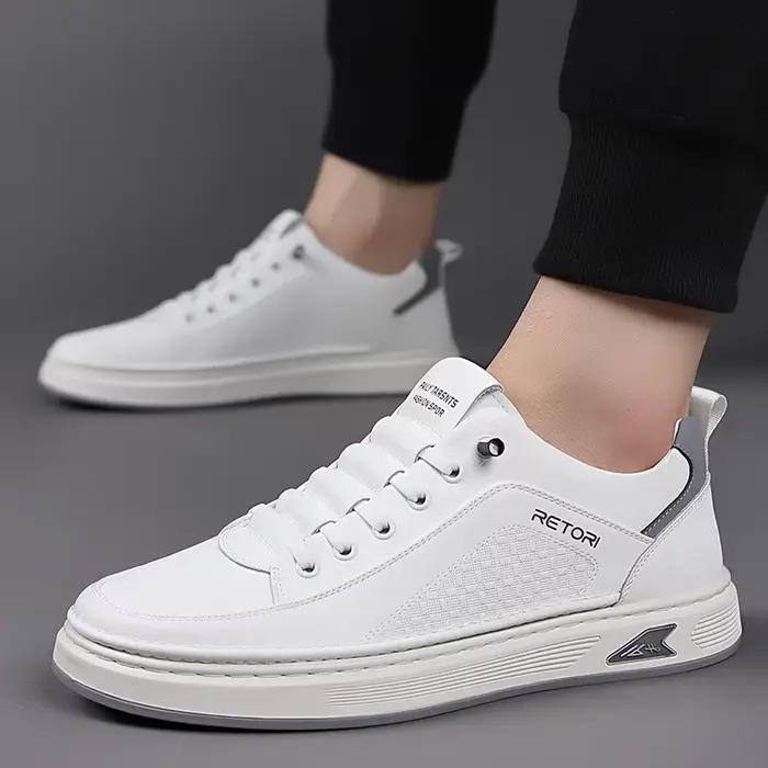 Chaussures de sport décontractées en cuir pour hommes