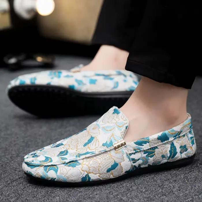 ELUVA mocassins hommes chaussures confortables été respirant antidérapant léger chaussures de marche hommes conduite chaussures plates décontractées baskets