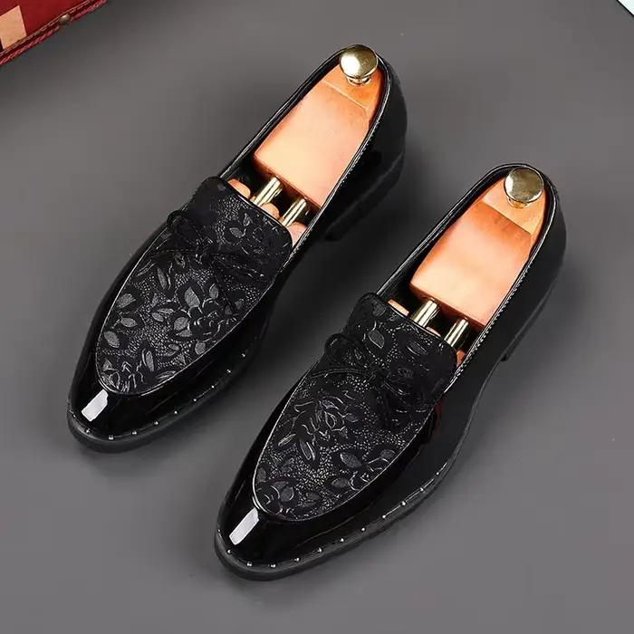 Chaussures pour hommes Designer à la main en cuir de mariage