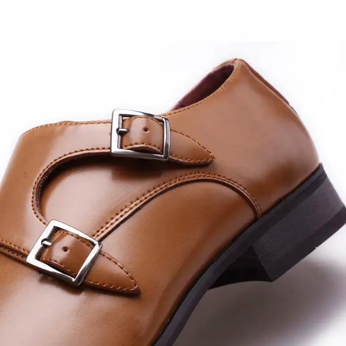 Chaussures provoqué carrées noires pour hommes