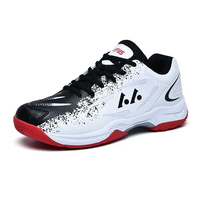 Chaussures de tennis antidérapantes pour hommes respirantes et légères en nylon et maille aérée pour entraînement et compétition