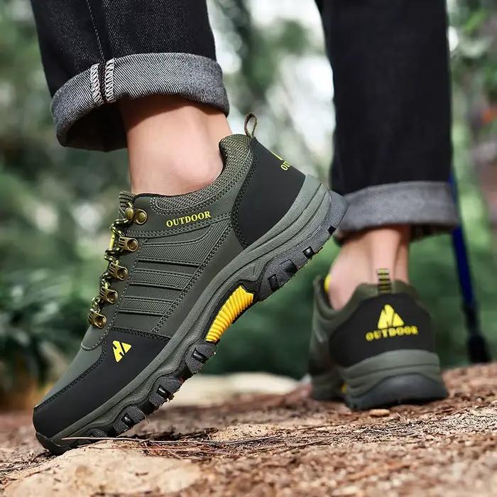 Chaussures de randonnée pour hommes en plein air imperméable en cuir anti-dérapant confortable chasse