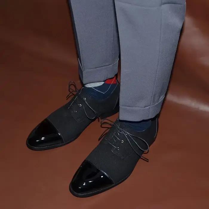 Chaussures Derby noires de luxe pour hommes