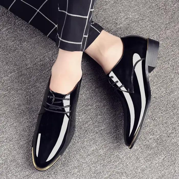 Chaussures en cuir verni pour hommes
