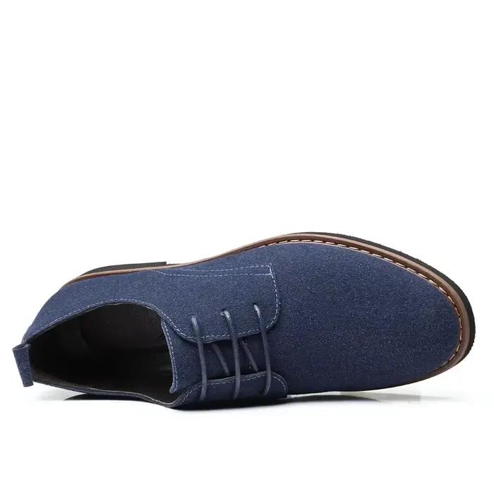 Oxfords-Chaussures provoqué en cuir suédé pour hommes
