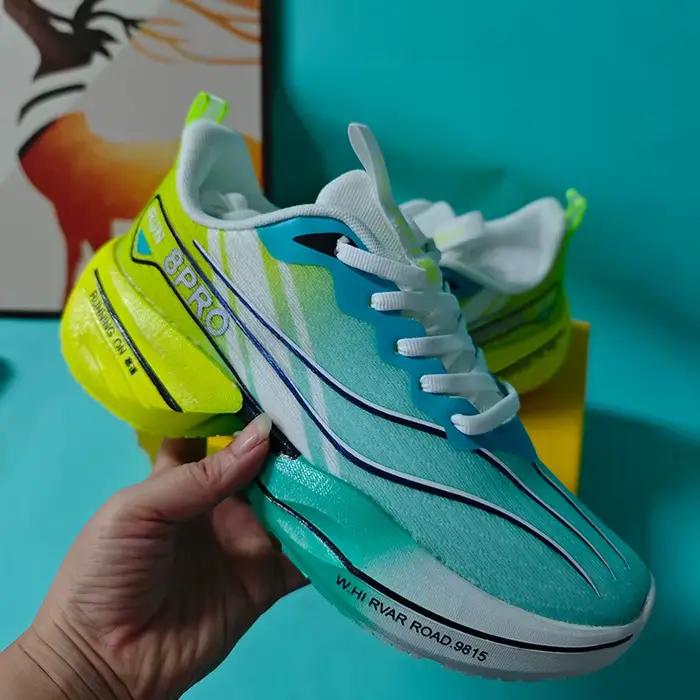 Couple chaussures de course nouveaux hommes plaque de carbone