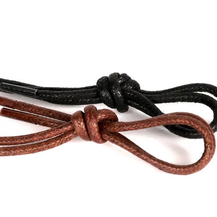 Lacets ronds cirés pour chaussures habillées pour hommes – imperméables et durables