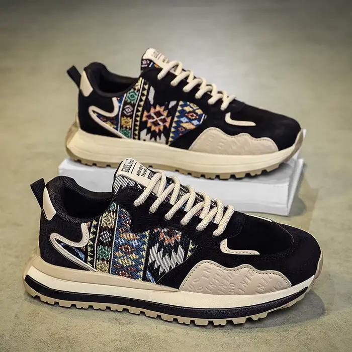 Chaussures décontractées homme grande taille plateforme tendance confortables respirantes baskets course couleur mixte été sport casual sneakers sevenmadness