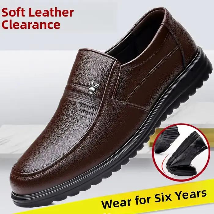 Chaussures en cuir véritable homme printemps automne imperméables antidérapantes polyvalentes pour homme occassions multiples