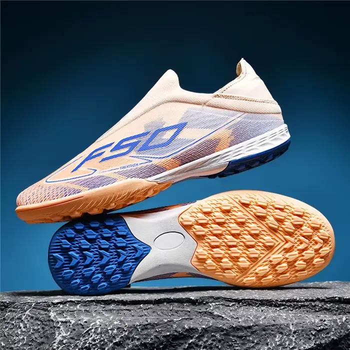 Nouvelles chaussures de football pour hommes en microfibre avec technologie Torsion, cuir verni et semelles en caoutchouc et EVA pour un confort ultime et une performance de haut niveau sur pelouse extérieure