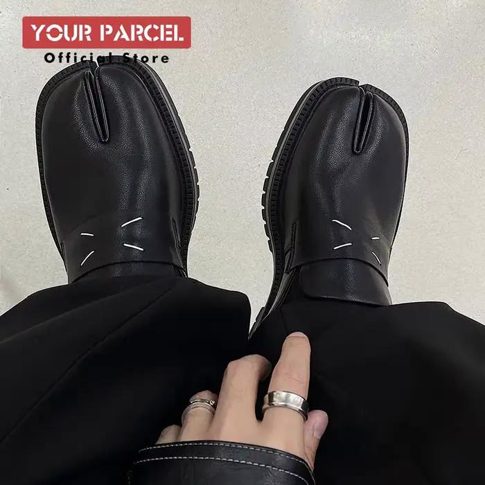 Mocassins en cuir à semelle épaisse pour hommes