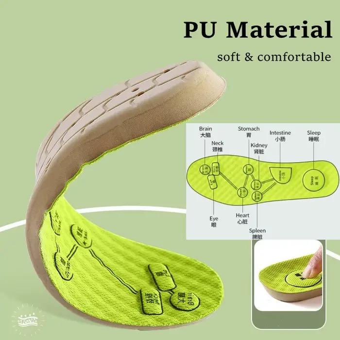 Semelles intérieures d'acupression sur pied pour chaussures, déodorantes respirantes, semelles de Sport pour hommes et femmes, semelle de chaussure de course confortable