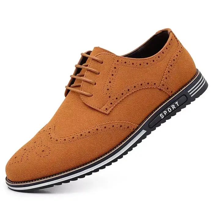 Hommes Faux daim chaussure à lacets noir Oxford chaussure pour hommes plat nouvelle mode Sneaker homme automne respirant confortable décontracté hommes chaussure