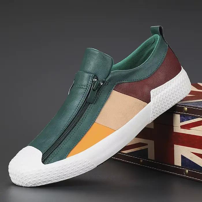 2025 chaussures décontractées en cuir pour hommes