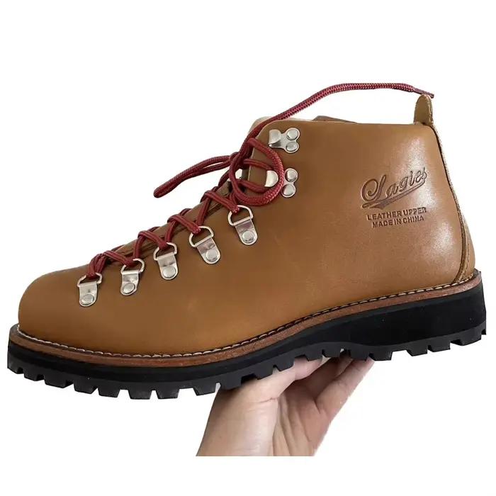 Bottines vintage en cuir pour hommes – Chaussures d'alpinisme rétro