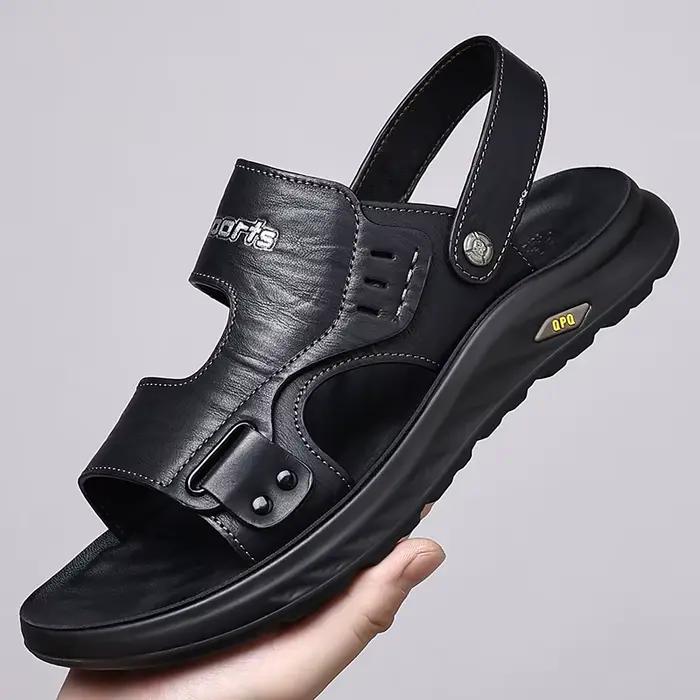 Sandales sportives pour hommes avec sangles à boucle réglables et empeigne respirante pour la marche estivale et les tenues décontractées