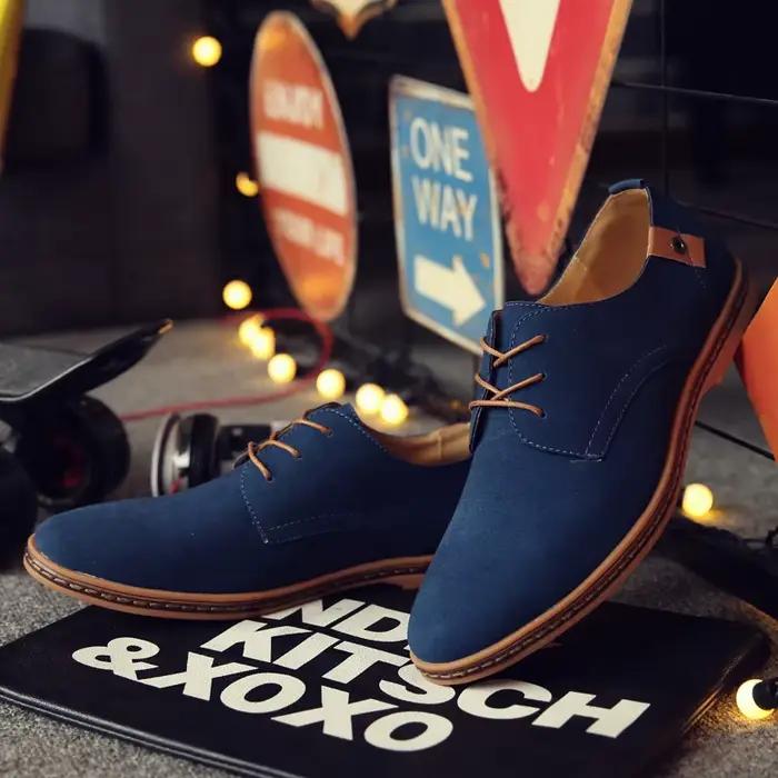 Chaussures en daim et cuir pour hommes