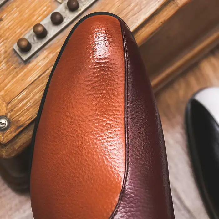 Chaussures en cuir Patchwork de haute qualité pour hommes Style britannique Yuppie bureau formel en cuir hommes d'affaires sociales chaussures habillées pour hommes