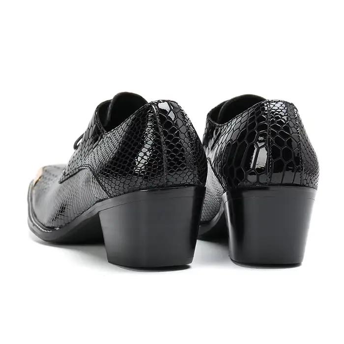 Coogerlove – chaussures en cuir à bout pointu pour hommes