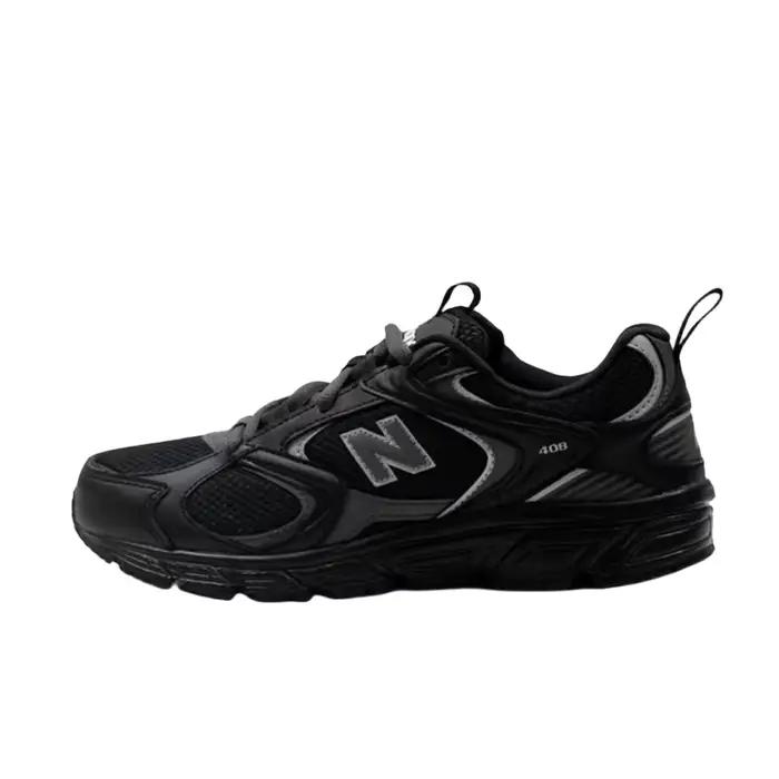 New Balance 408 Chaussures de course décontractées unisexes à tige basse – Noir, style rétro, semelle extérieure antidérapante, durables et confortables ML408K