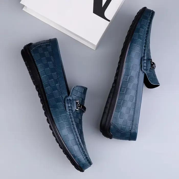 2025 nouveaux mocassins noirs hommes en cuir de haute qualité chaussures