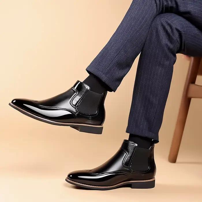 Bottes Chelsea UXST pour homme Style britannique Classique Élégantes Occasions Spéciales Bottes Chelsea Luxe Décontractées Haut de Gamme