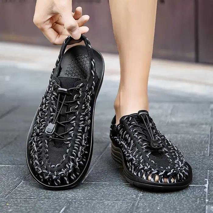 Mode hommes sandales en cuir véritable